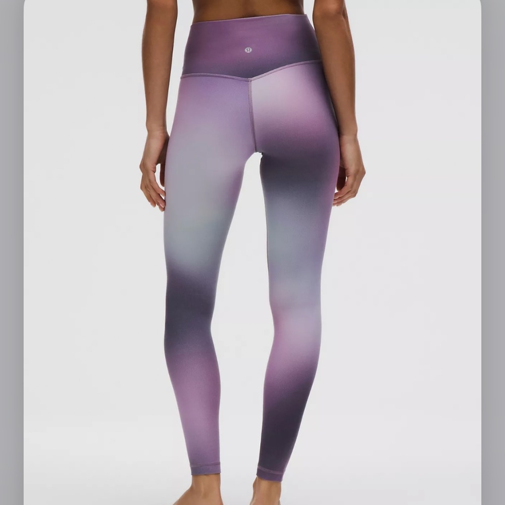 Lululemon Align High Rise 28” Purple and Gray Full Length Legging Pant Size 8 - Picture 3 of 10